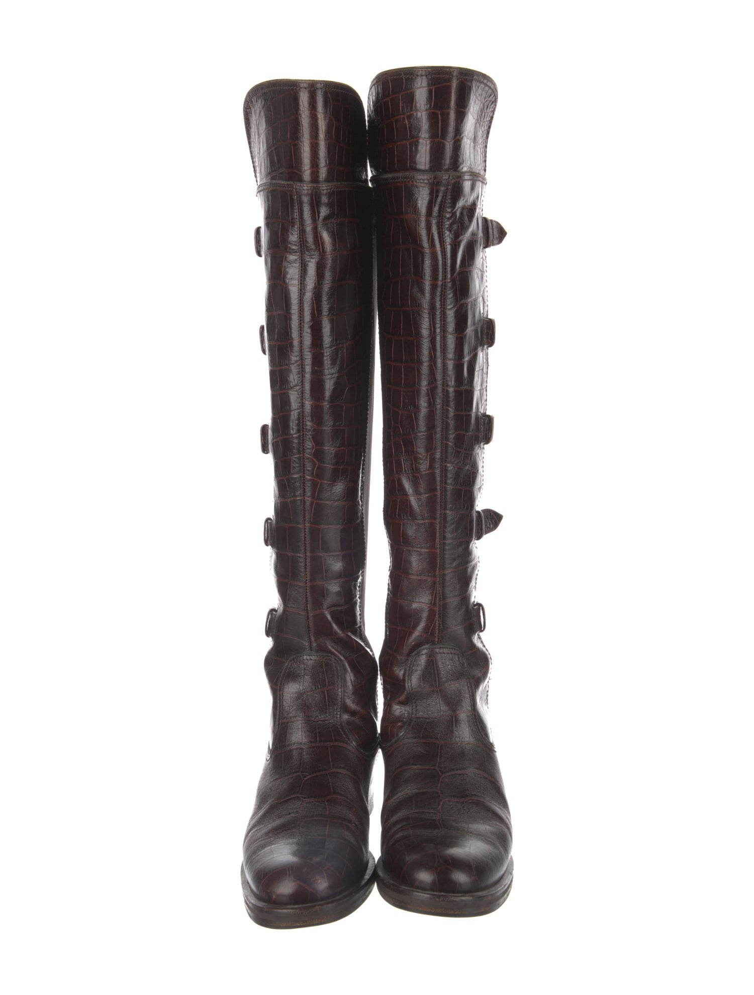 Emporio Armani Leather Riding Boots